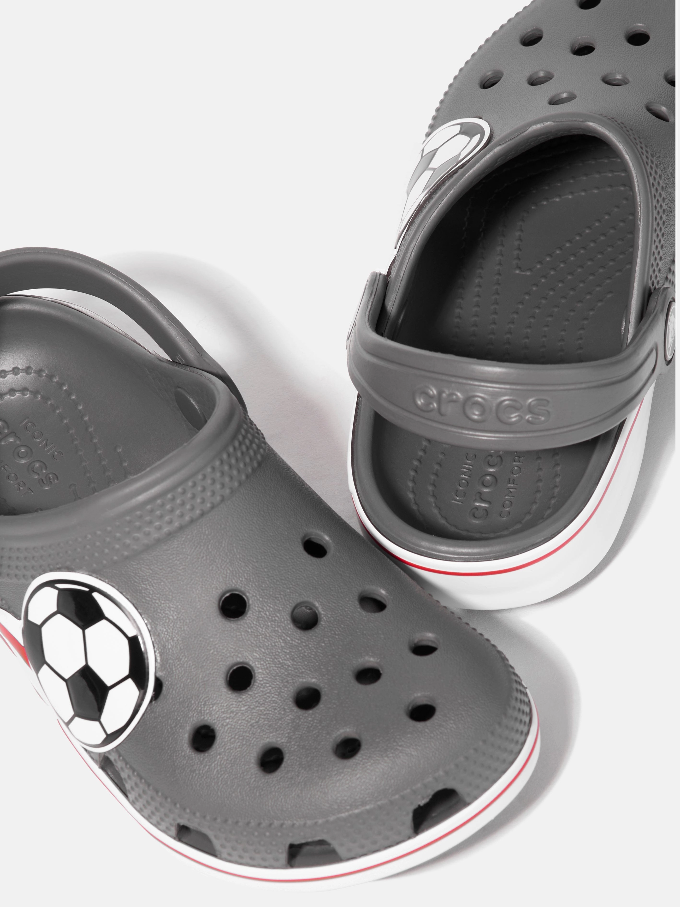 Soccer Cleats Different Types Crocs Boys Classic Soccer Band Clog in Grey