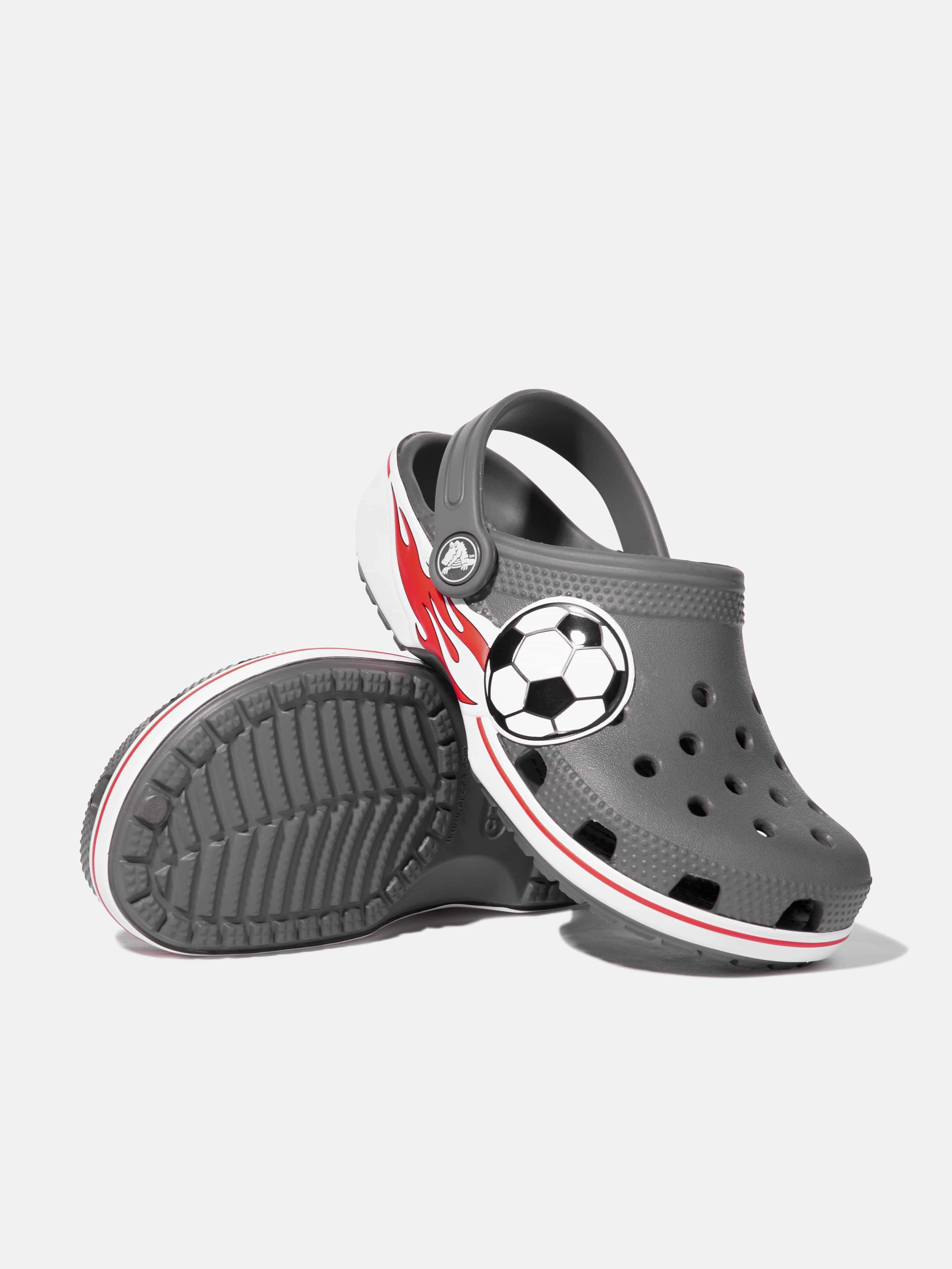 Crocs Boys Classic Soccer Band Clog in Grey Most Iconic Soccer Cleats
