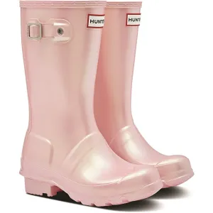 Ankle Wedge Boots Hunter Original Pearlised Wellington Boots