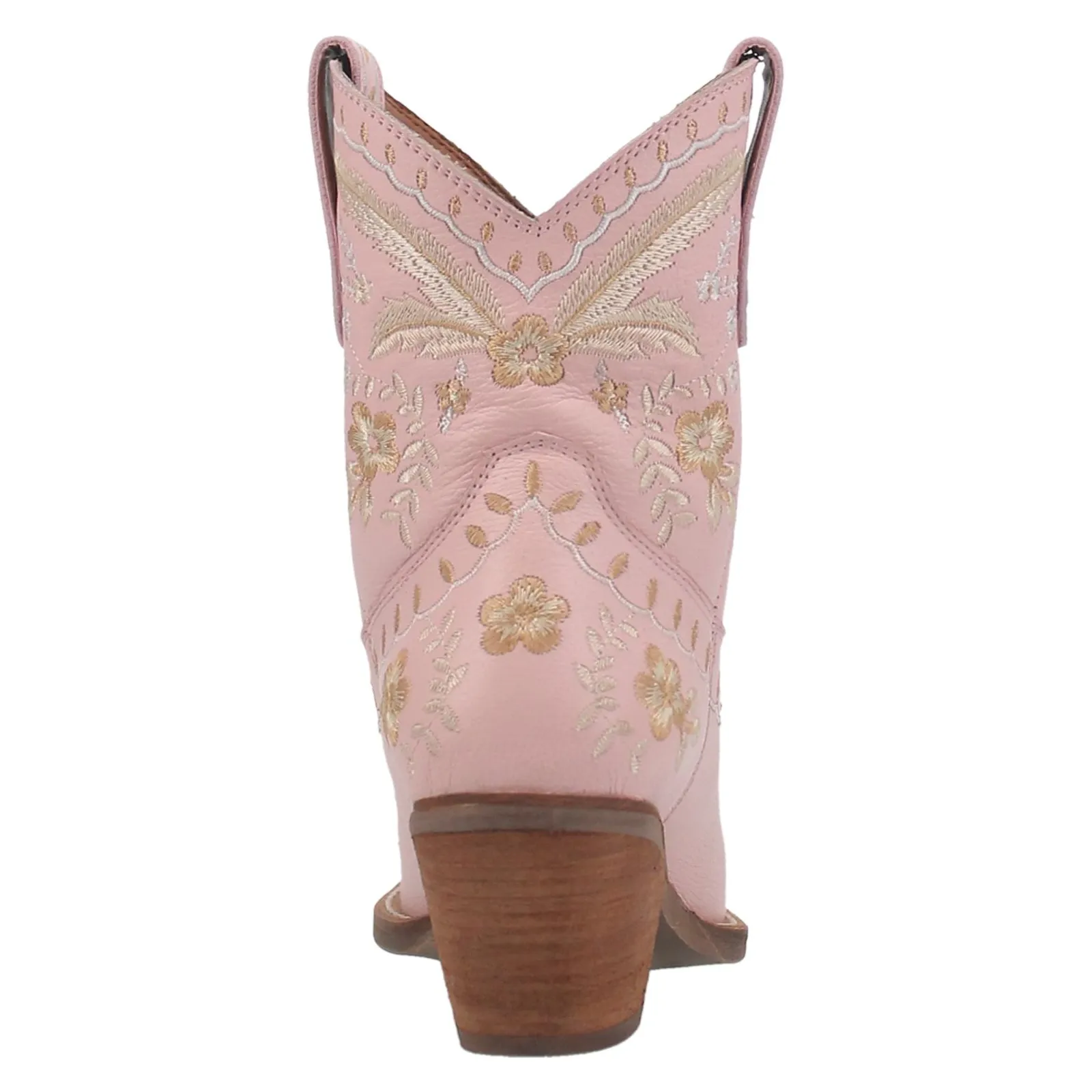 El Vaquero Boots Dingo Ladies Primrose Floral Embroidery Pink Western Boots DI748-PK