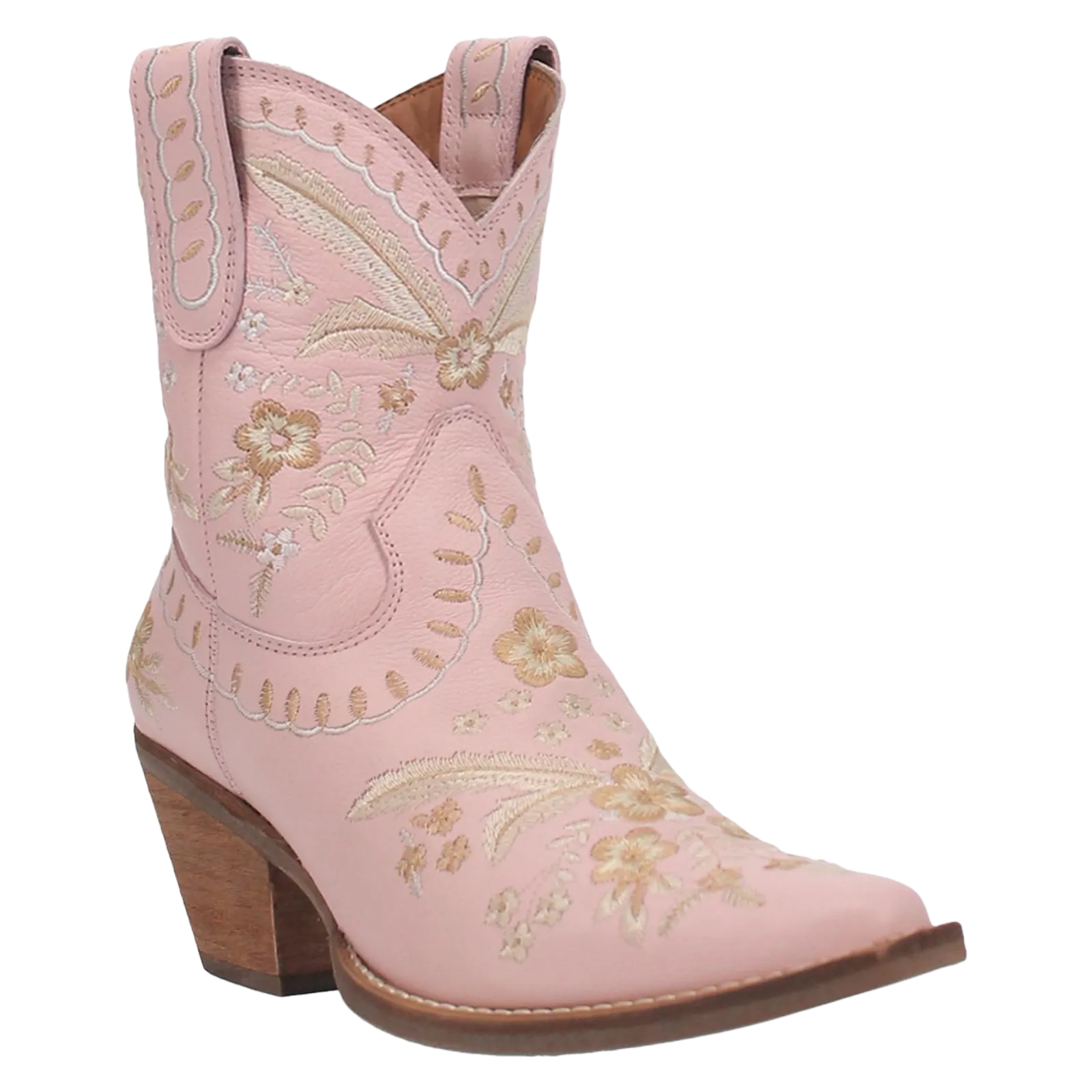 Dingo Ladies Primrose Floral Embroidery Pink Western Boots DI748-PK Paratrooper Jump Boots