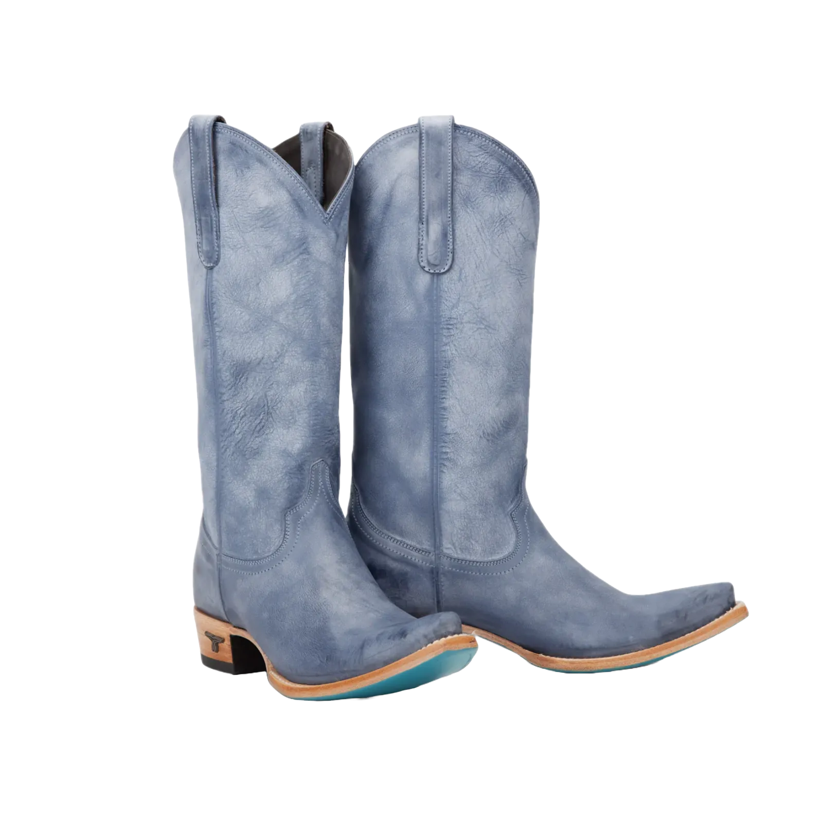 Lane Boots Ladies Emma Jane Washed Denim Western Boots LB0558V Casual Boots For Jeans