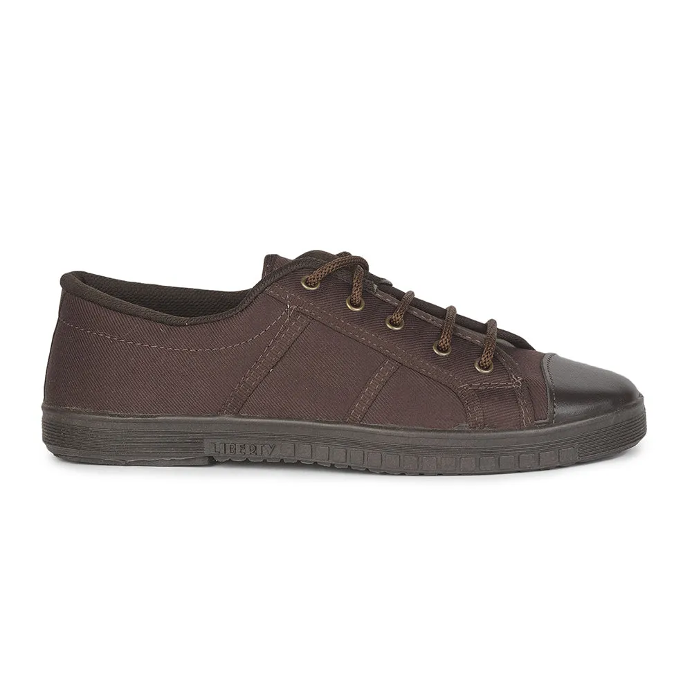 Gliders (Brown) Tennis School Shoes For Kids TENNIS-E By Liberty American Eagle Tennis Shoes