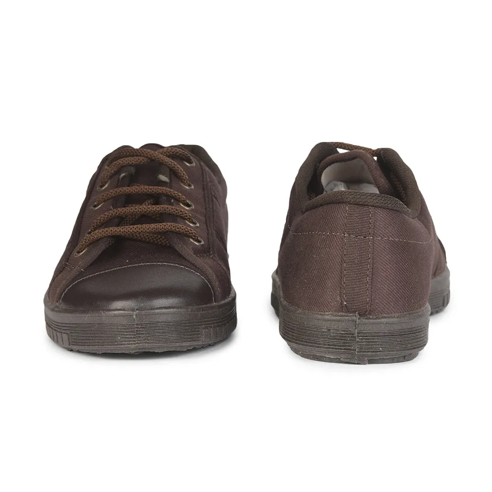 White Tennis Shoes With Arch Support Gliders (Brown) Tennis School Shoes For Kids TENNIS-E By Liberty