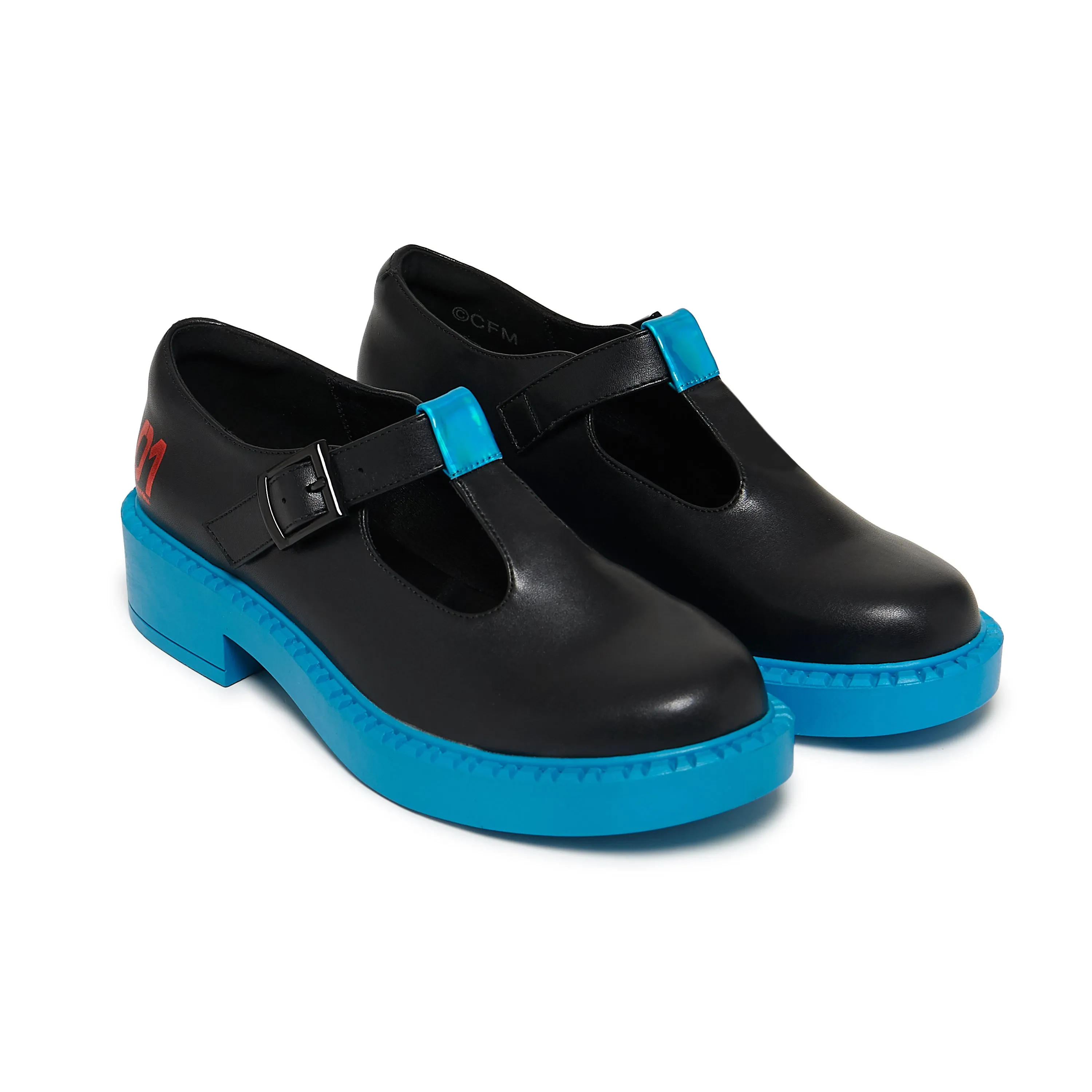 Paolo Shoes Flats The Hatsune Miku Mary Janes - Black