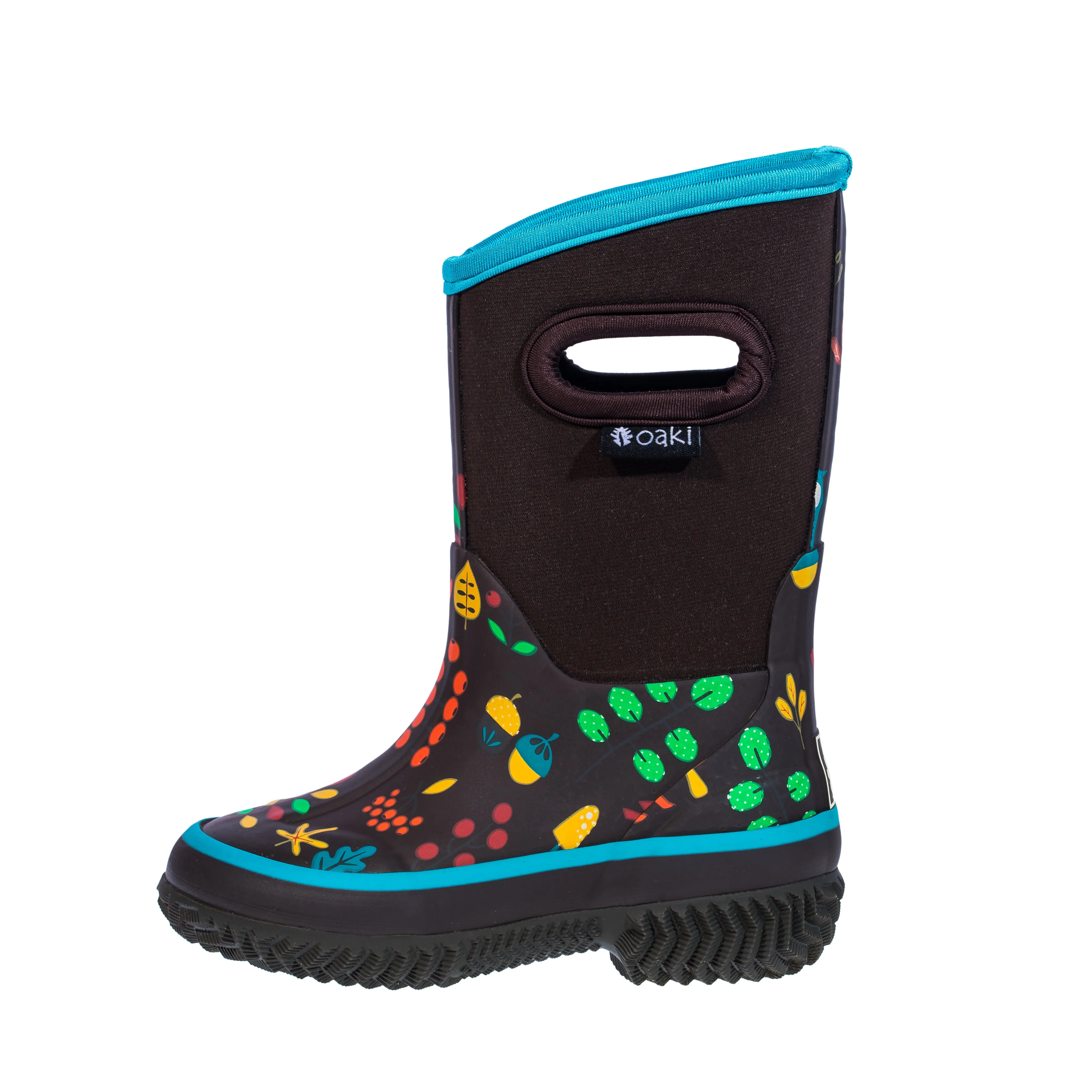Forest Animals Neoprene Rain/Snow Boots Flat Knee Boots