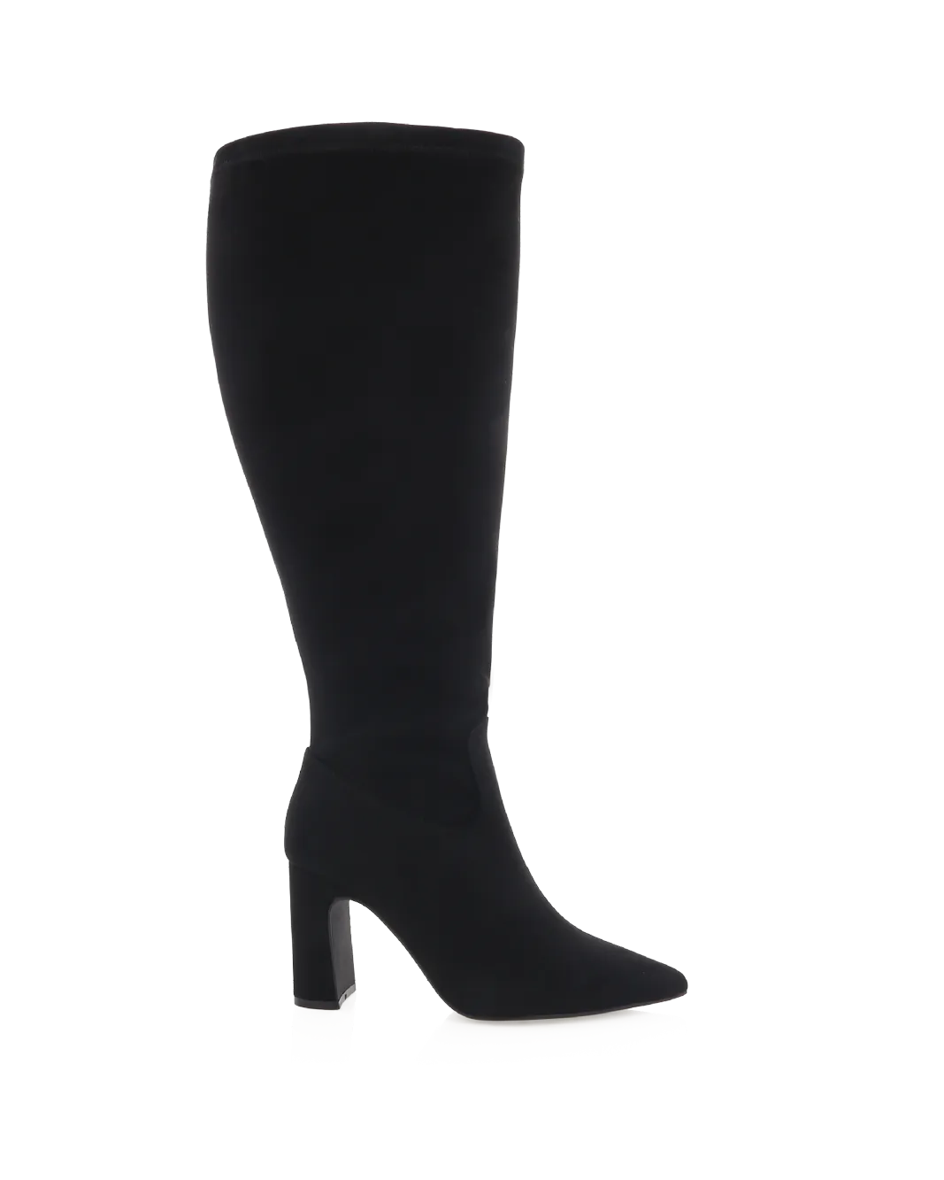 Leather Dress Boots Over The Knee FREDDY CURVE - BLACK SUEDE