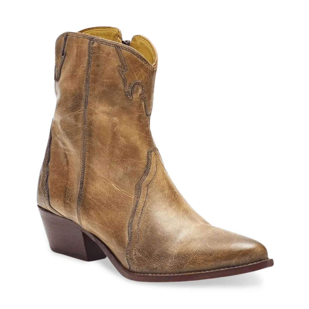 Boots With The Fur Free People Women's New Frontier Western Distressed Tan