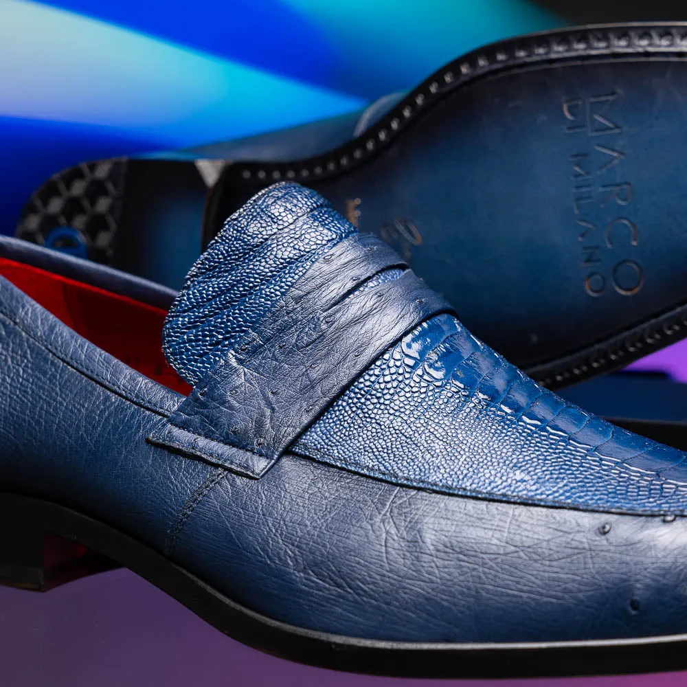 The Row Loafers Fangio Denim Blue