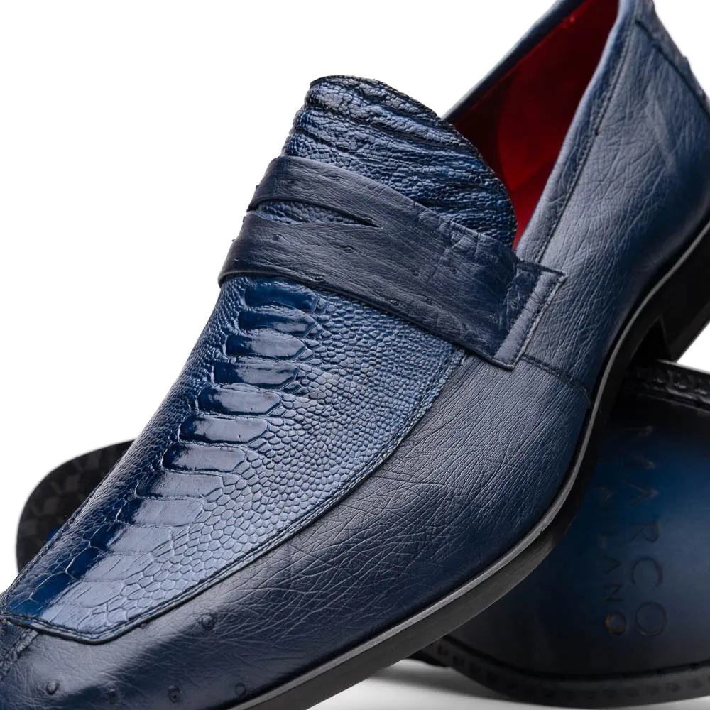 Fangio Denim Blue Cordovan Loafers