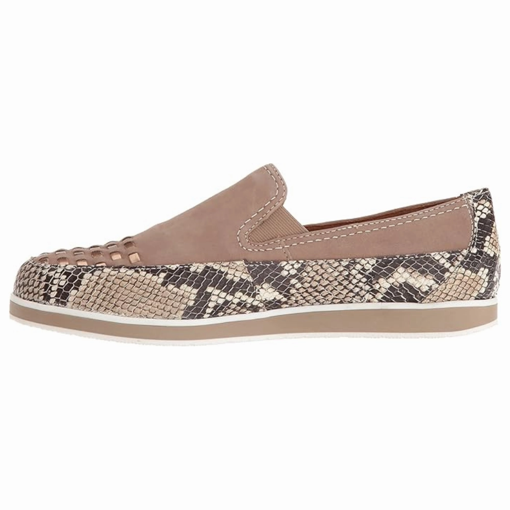 Ara Laurel Taupe Snake Combo Loafer (Women's) Chinese Slip Ons