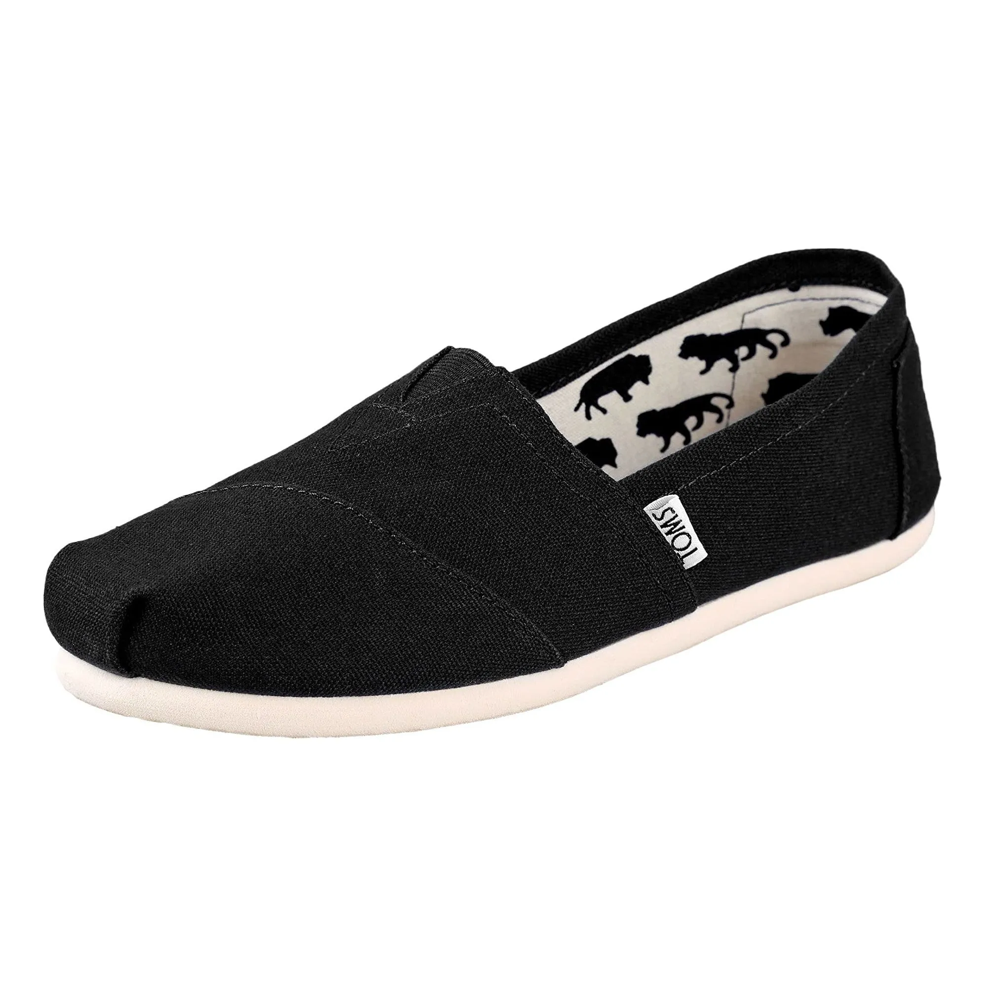 TOMS Women's Classic Slip-On - Black Barefoot Slip On Shoes