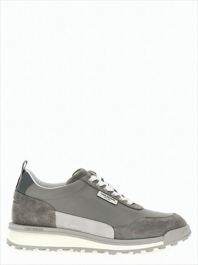Batman Sneakers Grey Calf Leather And Suede Sneakers