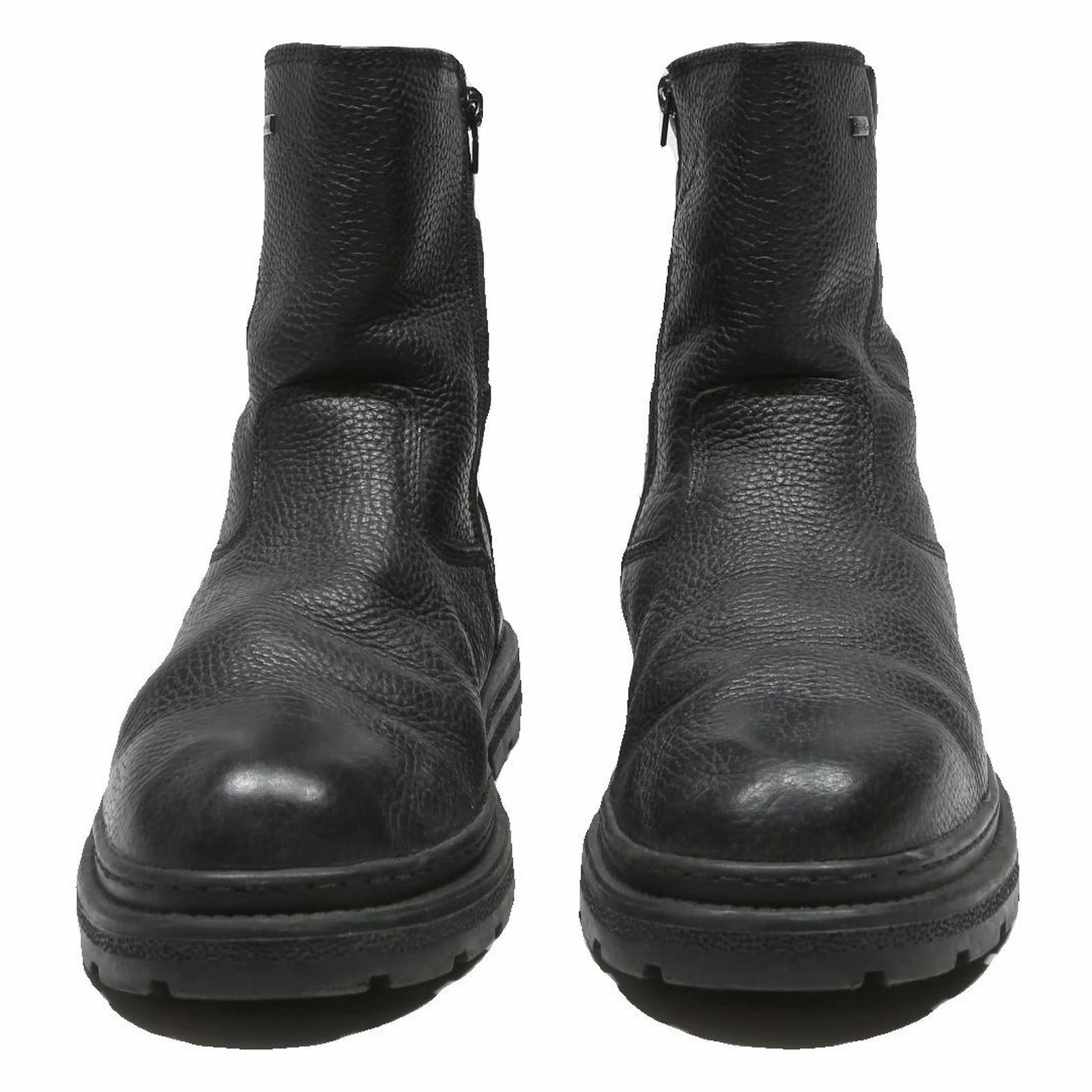 GALLUS Mens Black Leather Ankle Boots UK 10.5 Durable Comfortable Stylish Hiax Boots