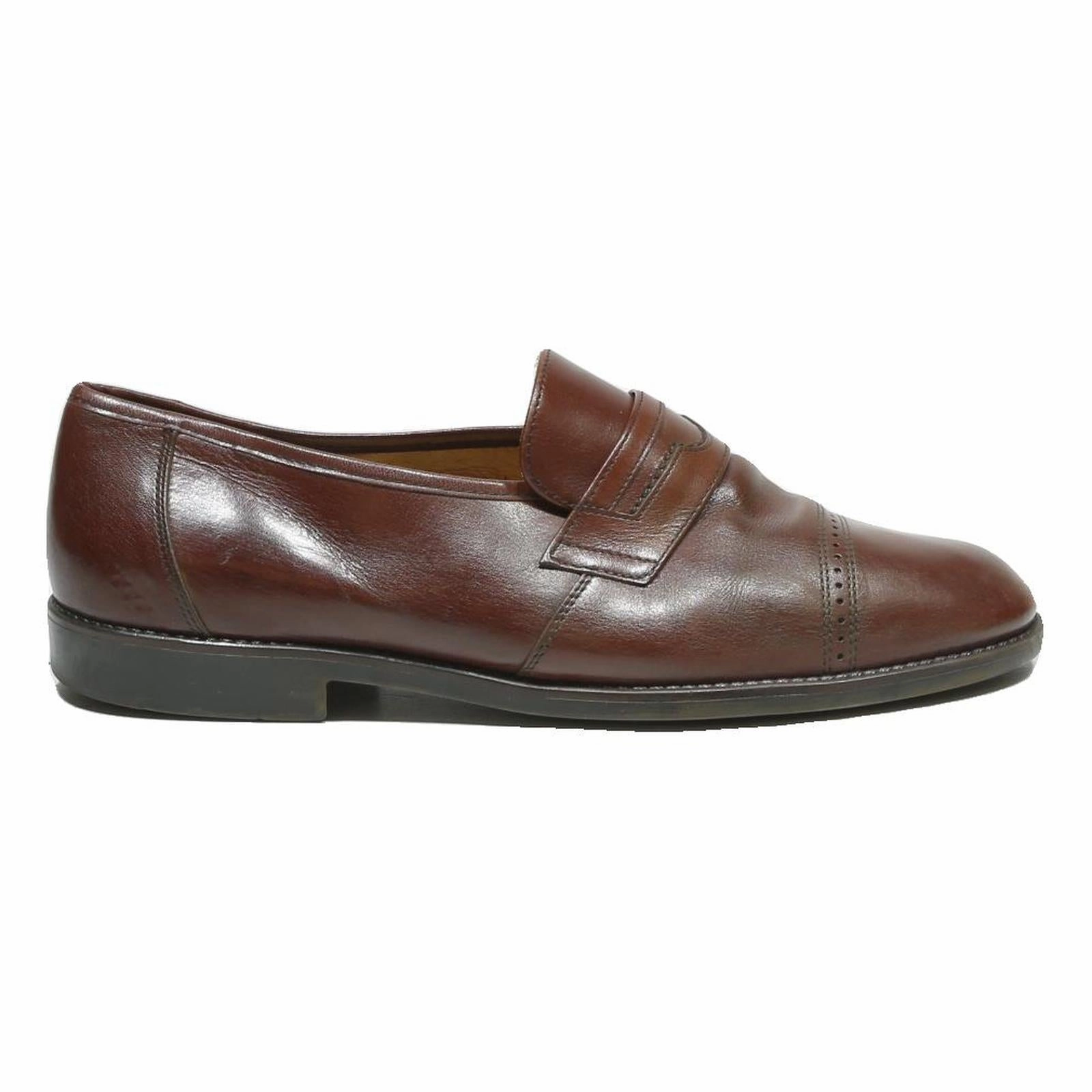 Patent Chunky Loafers GALLUS Mens Brown Leather Loafer Shoes UK 9 Classic Smart Formal Footwear