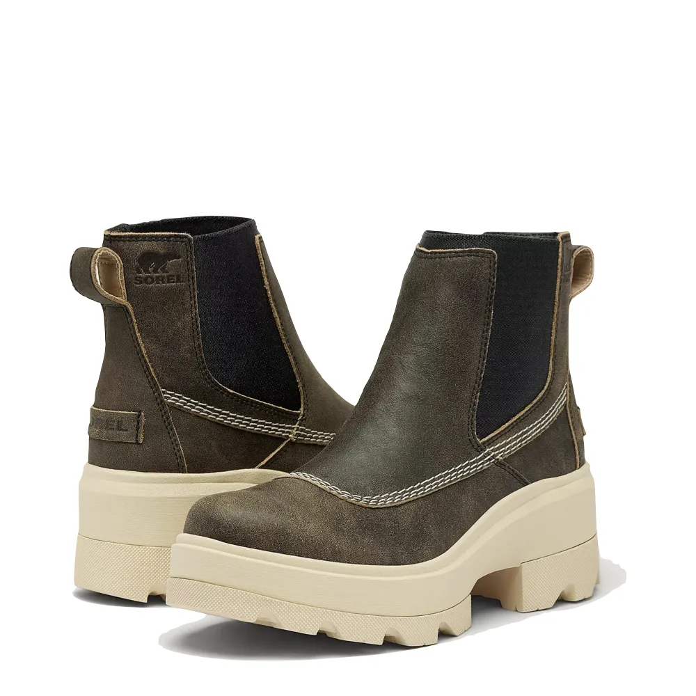 Boots On The Ground Fans Sorel Women's Joan FRWD Chelsea Boot in Canoe/Bleached Ceramic