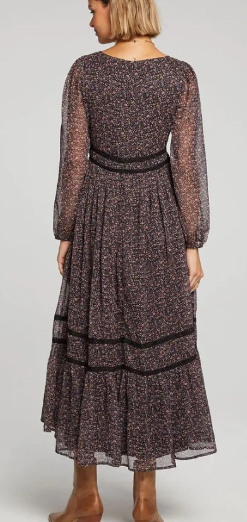 Boots For Wide Feet Maxi Dress In Black