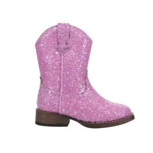 Outdoor Boots Glitter Galore Square Toe Cowboy Boots (Toddler)