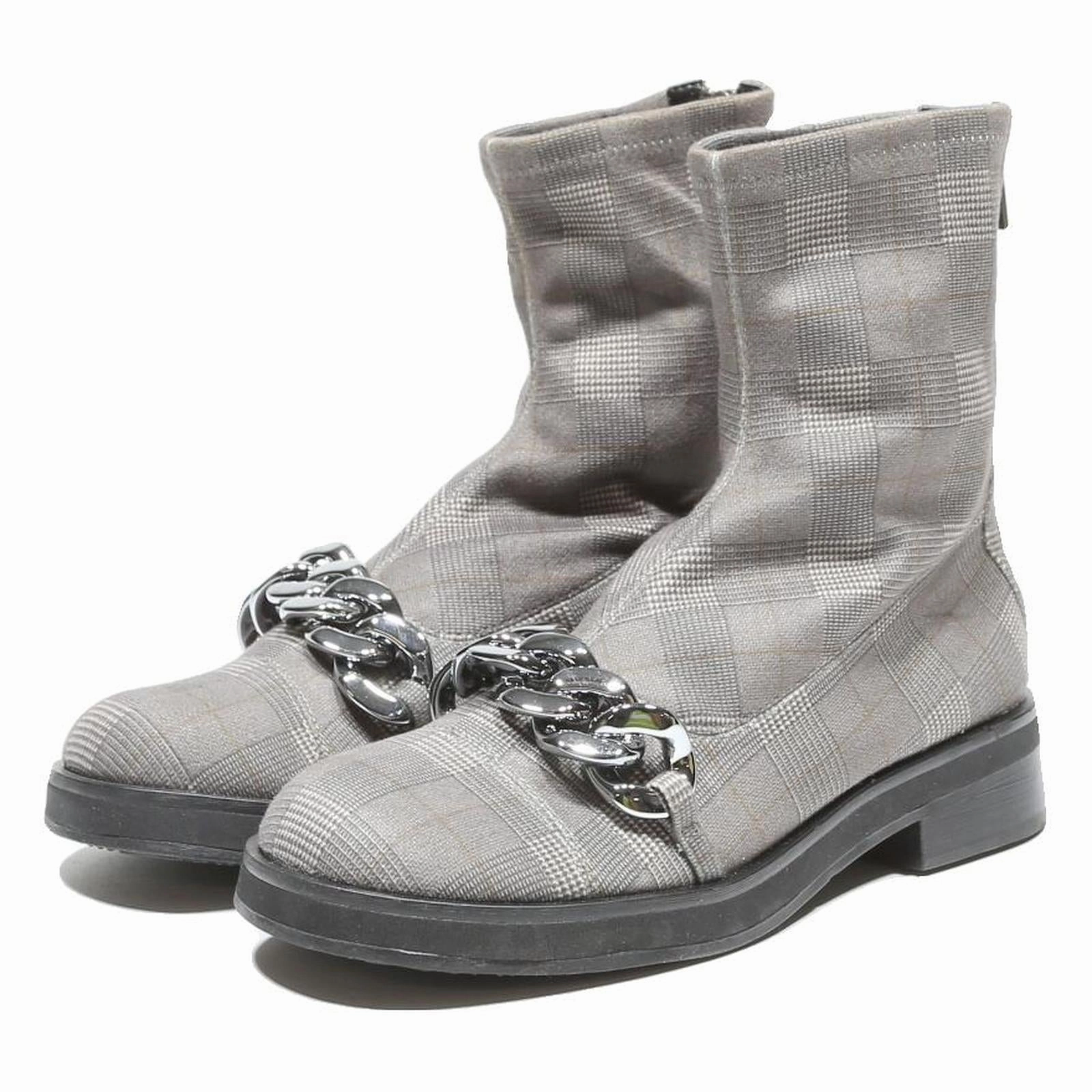 CHARLES & KEITH Womens Chelsea Boots Grey Synthetic UK 3 Stylish Comfortable Alfa Western Boots