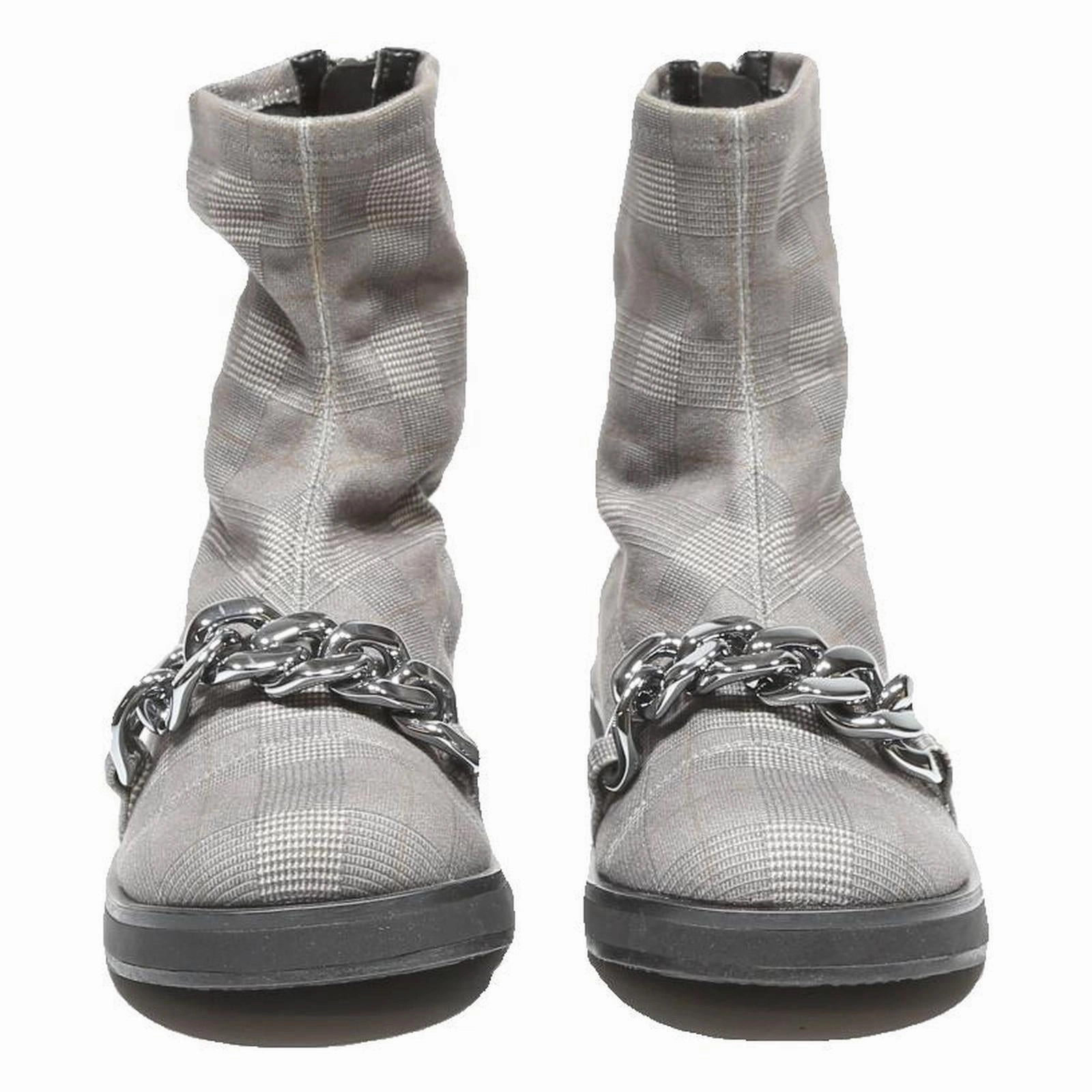 Motorbike Boots CHARLES & KEITH Womens Chelsea Boots Grey Synthetic UK 3 Stylish Comfortable