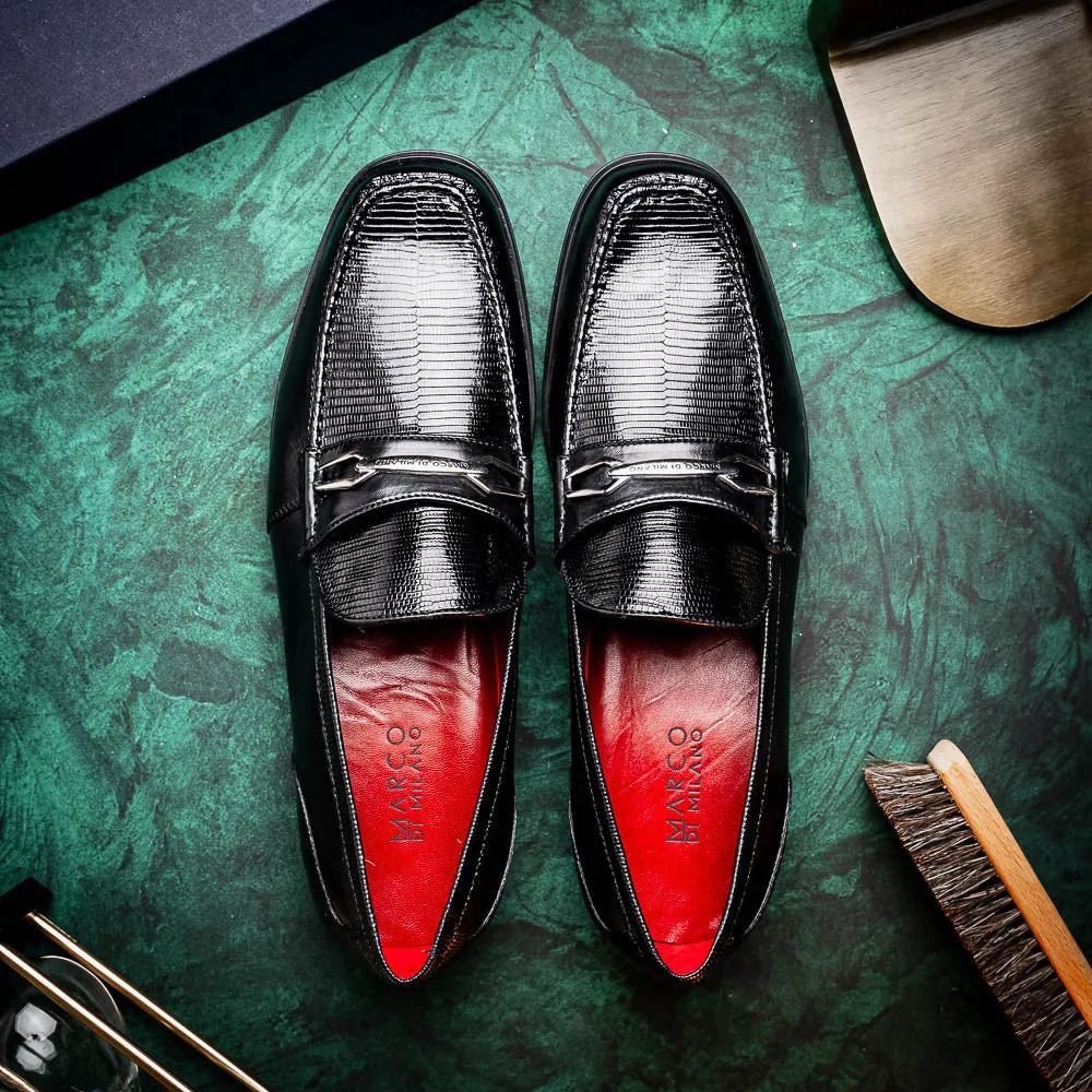Ravello Black Custom Leather Loafers