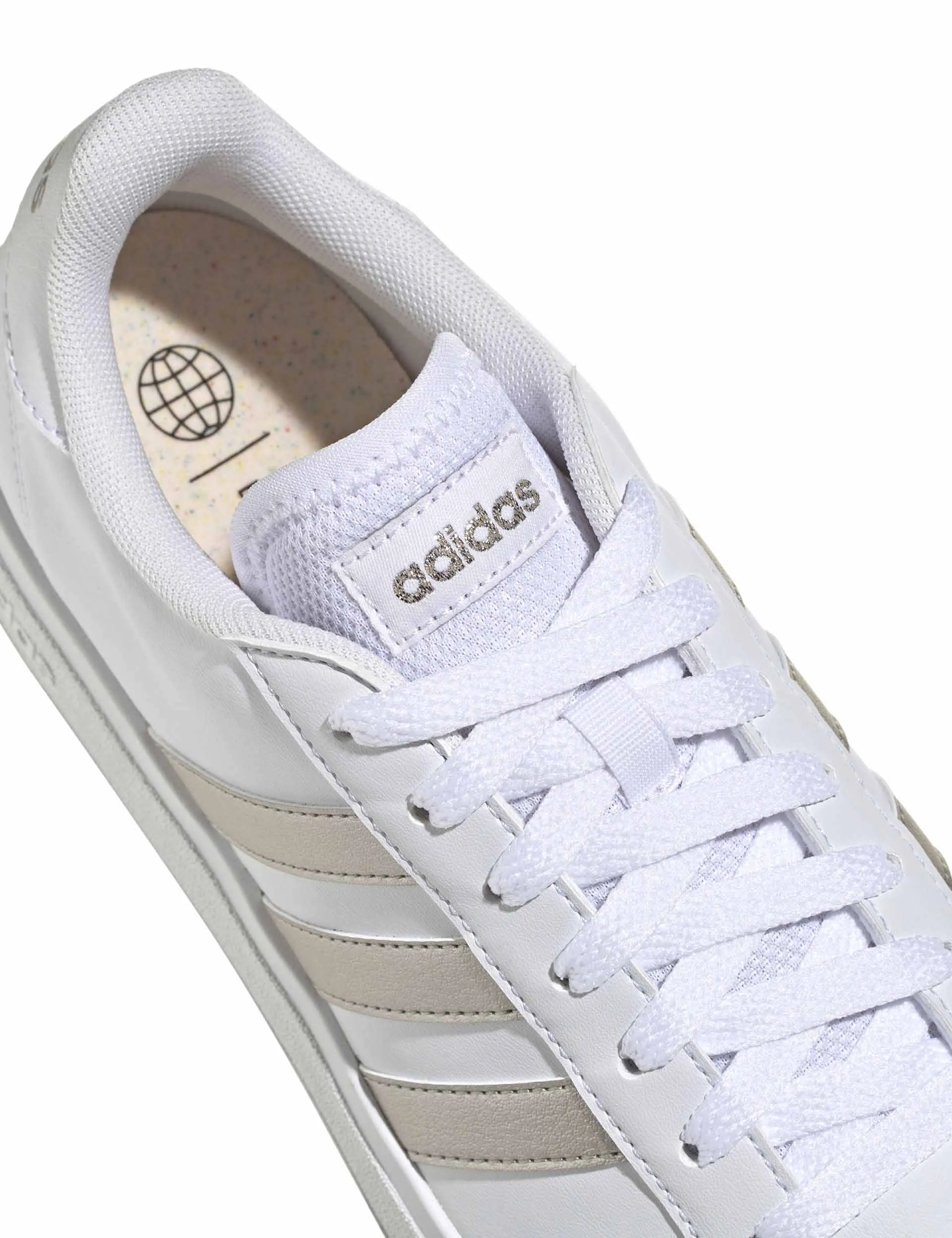 Grand Court Base 2.0 Shoes - Cloud White/Platinum Metallic H And M Tennis Shoes