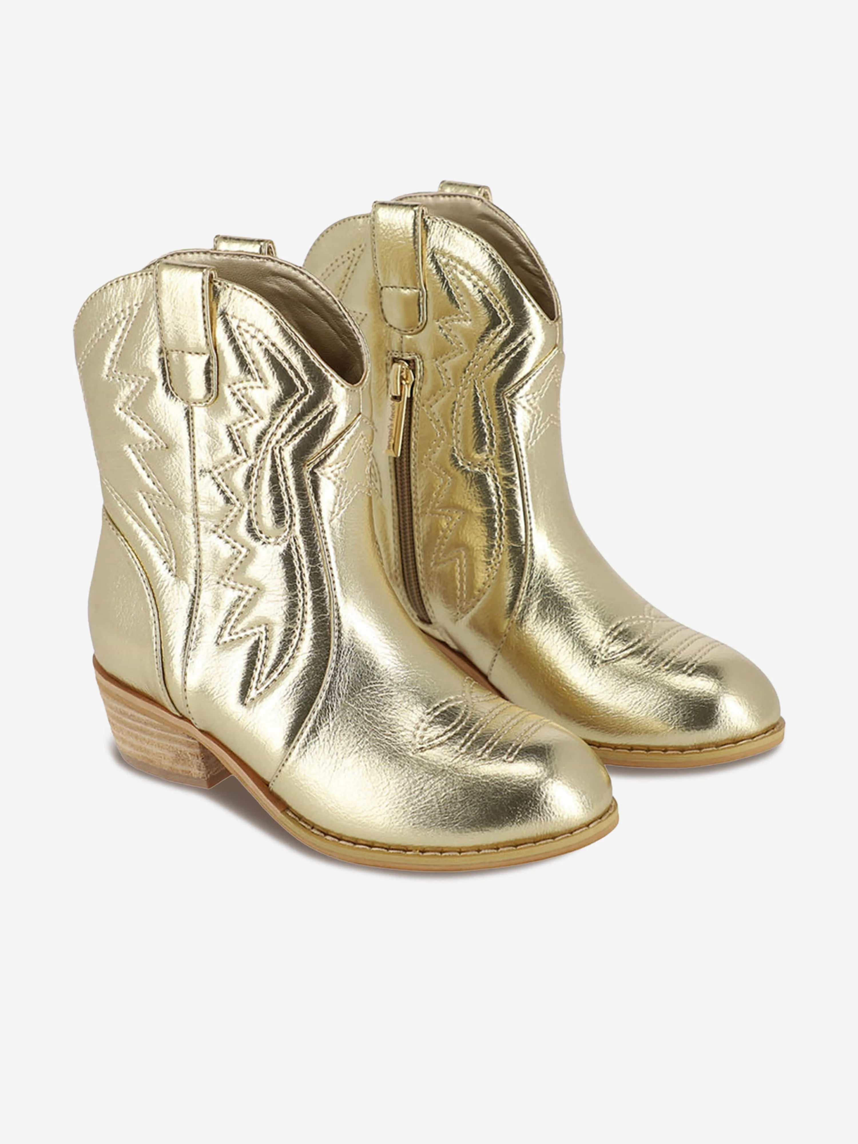 Angels Face Girls Soraya Metallic Cowboy Boots in Gold AB Womens Hunting Boots