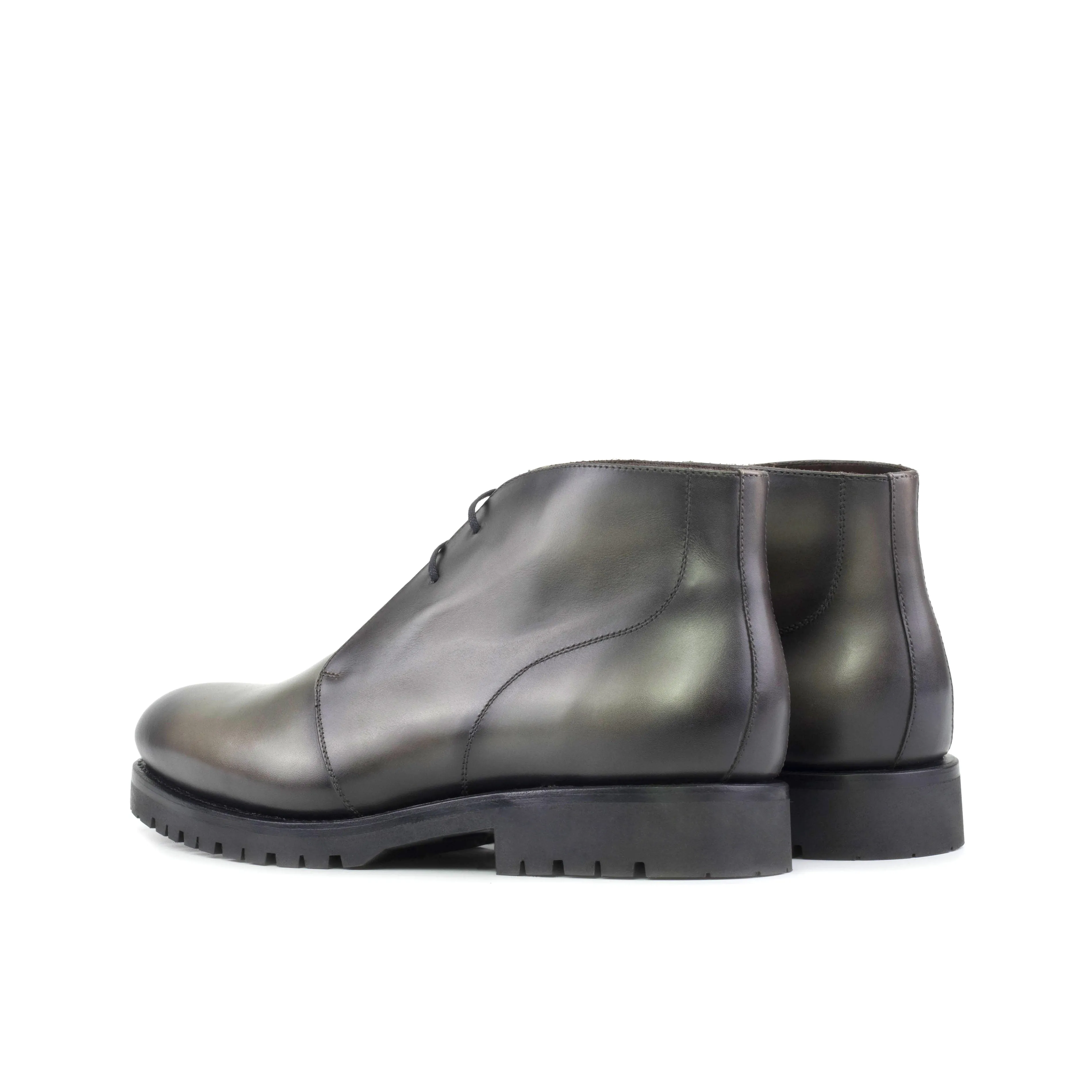Grey Painted Calf Leather Chukka Boots Crispi Hunting Boots