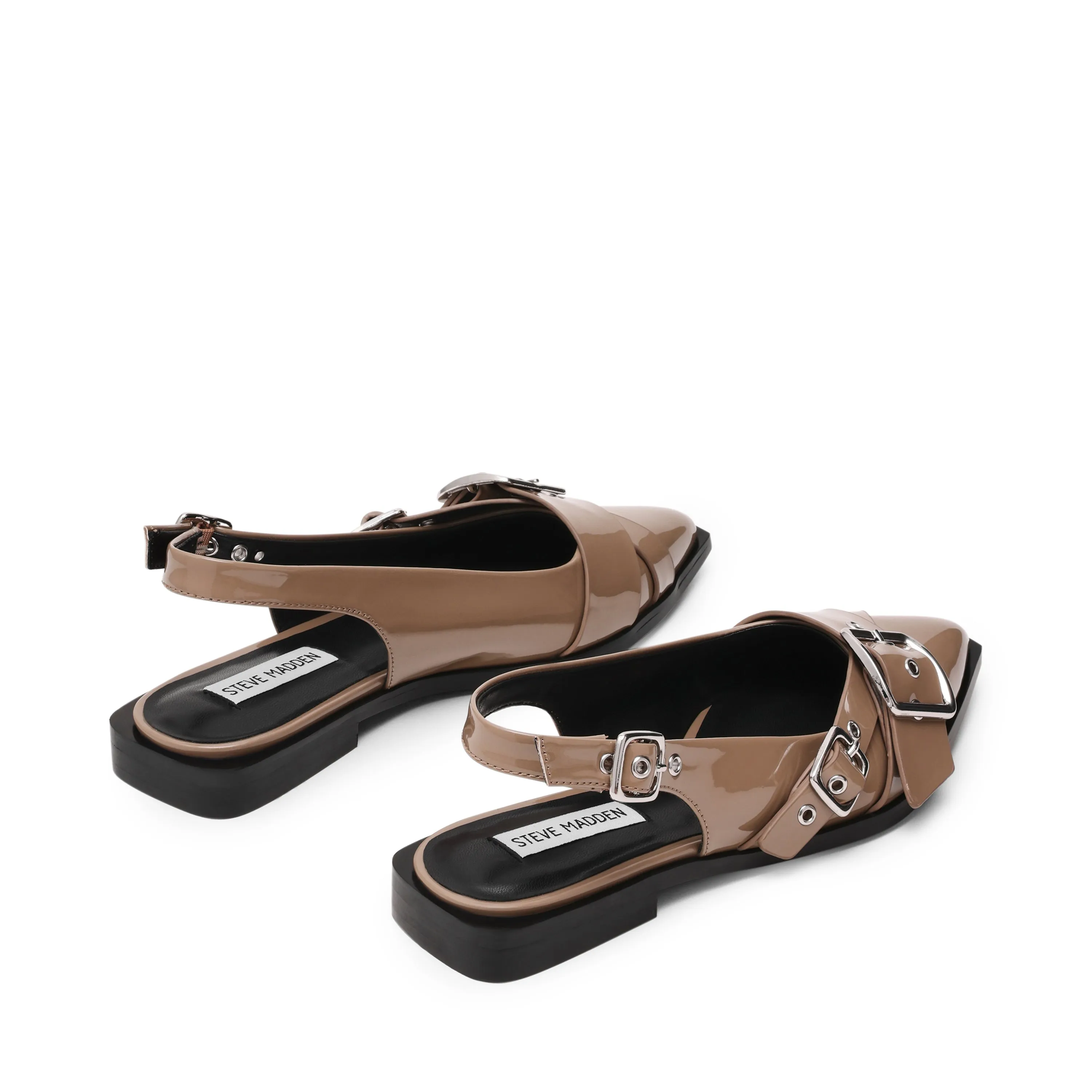 Grezly Pump TAUPE PATENT Flat Shoes With Shoelaces