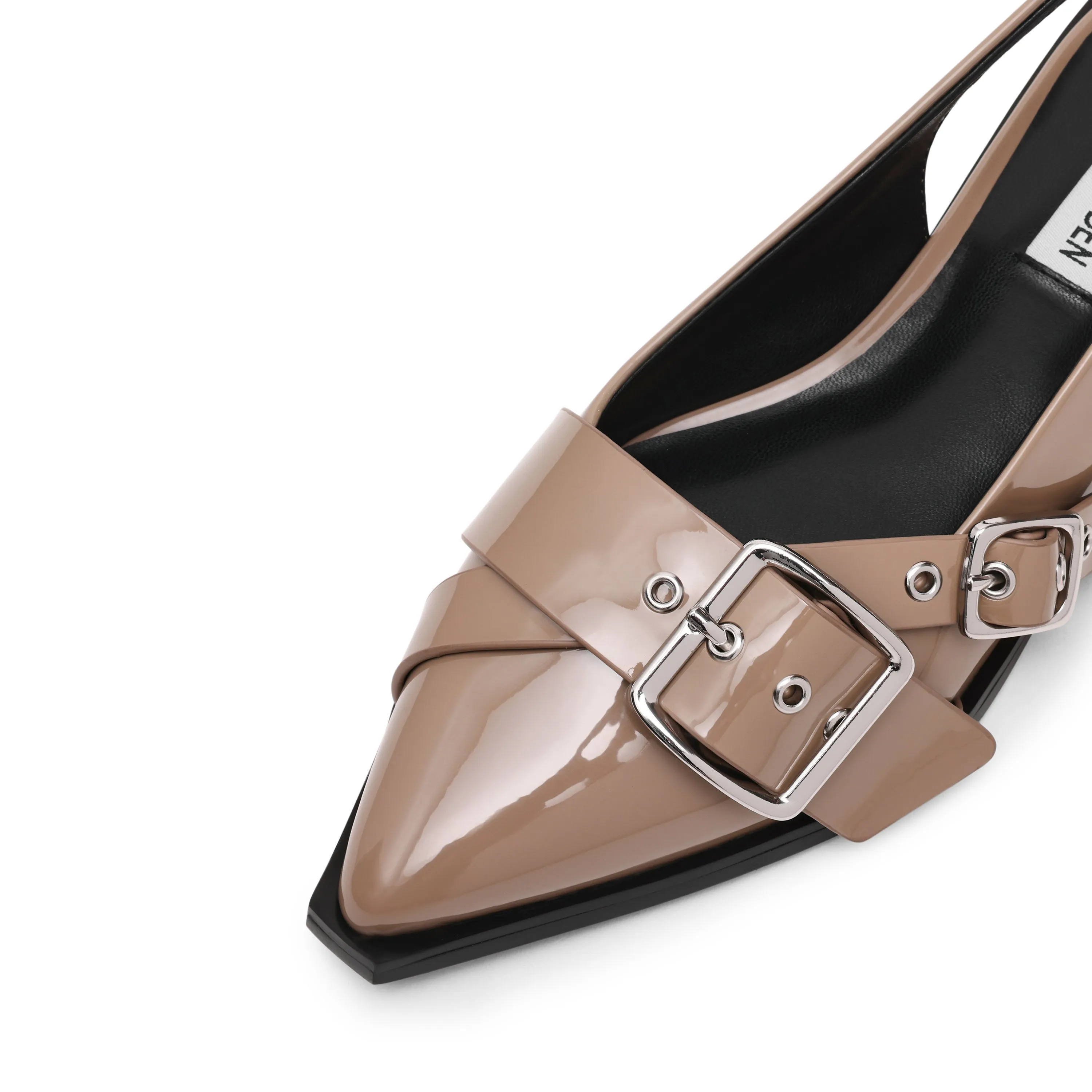 Flat Shoes With Sling Back Grezly Pump TAUPE PATENT