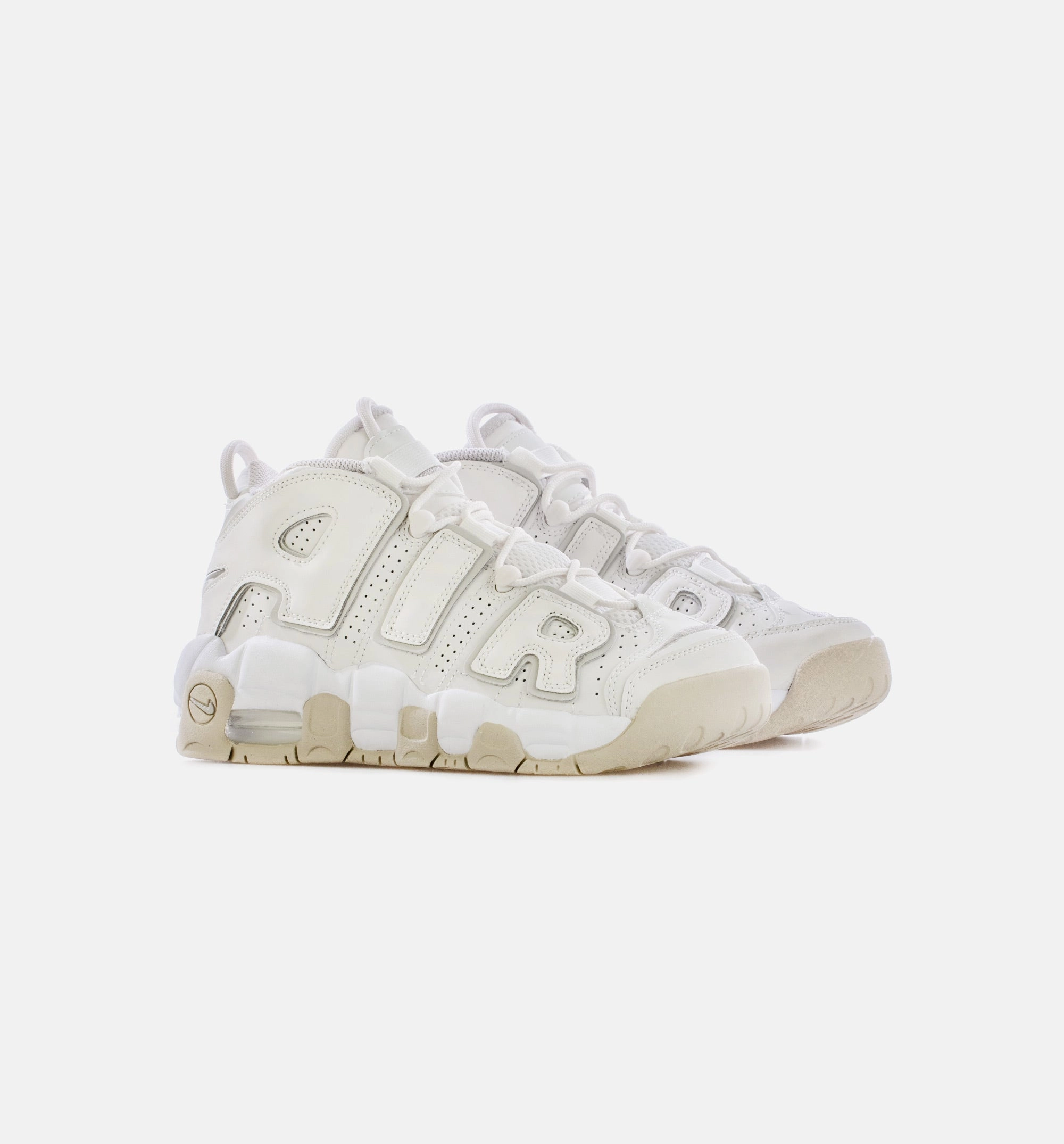 Air Uptempo 96 Phantom Grade School Lifestyle Shoe - Sail/White Gray And Black Basketball Shoes