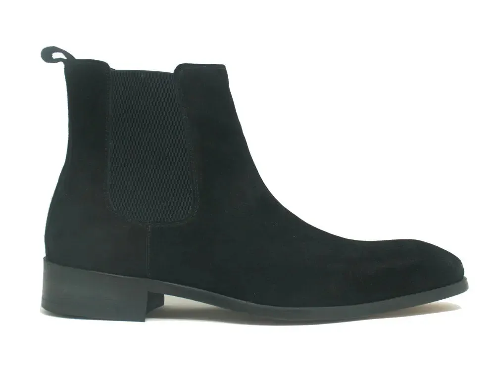 Leather Suede Chelsea High Boots Wide Calf Leather Boots