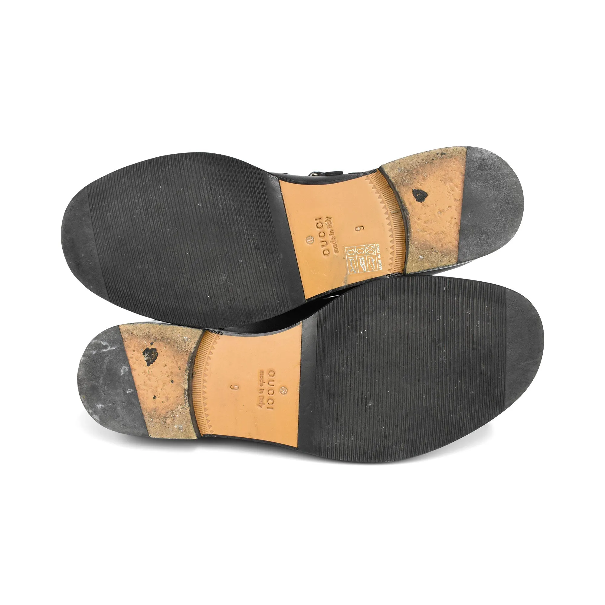 Gucci Dress Shoes - Men's 9 Suede Loafers With Gold Buckle