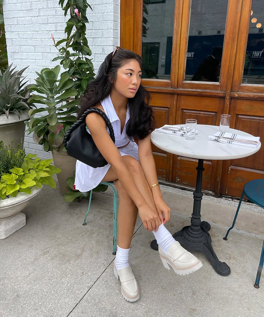 Tassle Loafers HALONA LOAFERS IVORY LEATHER - re:vita