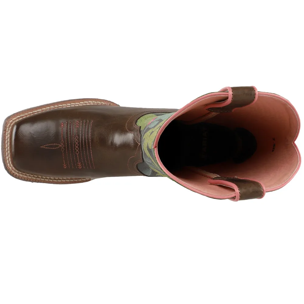 Short Rubber Boots Circuit Champ Graphic Square Toe Cowboy Boots