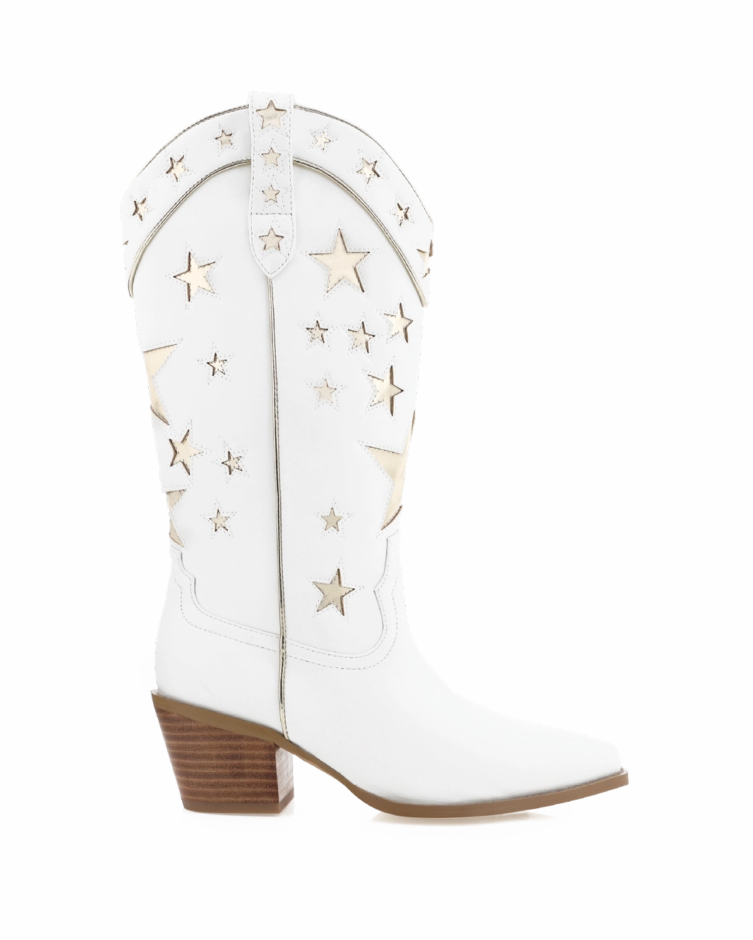 DOLLIE - WHITE-GOLD METALLIC Composite Steel Toe Boots