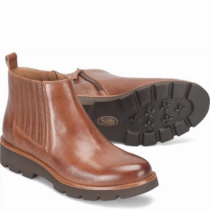 White Boots Sofft Women's Waterproof Paige Boot - Bourbon