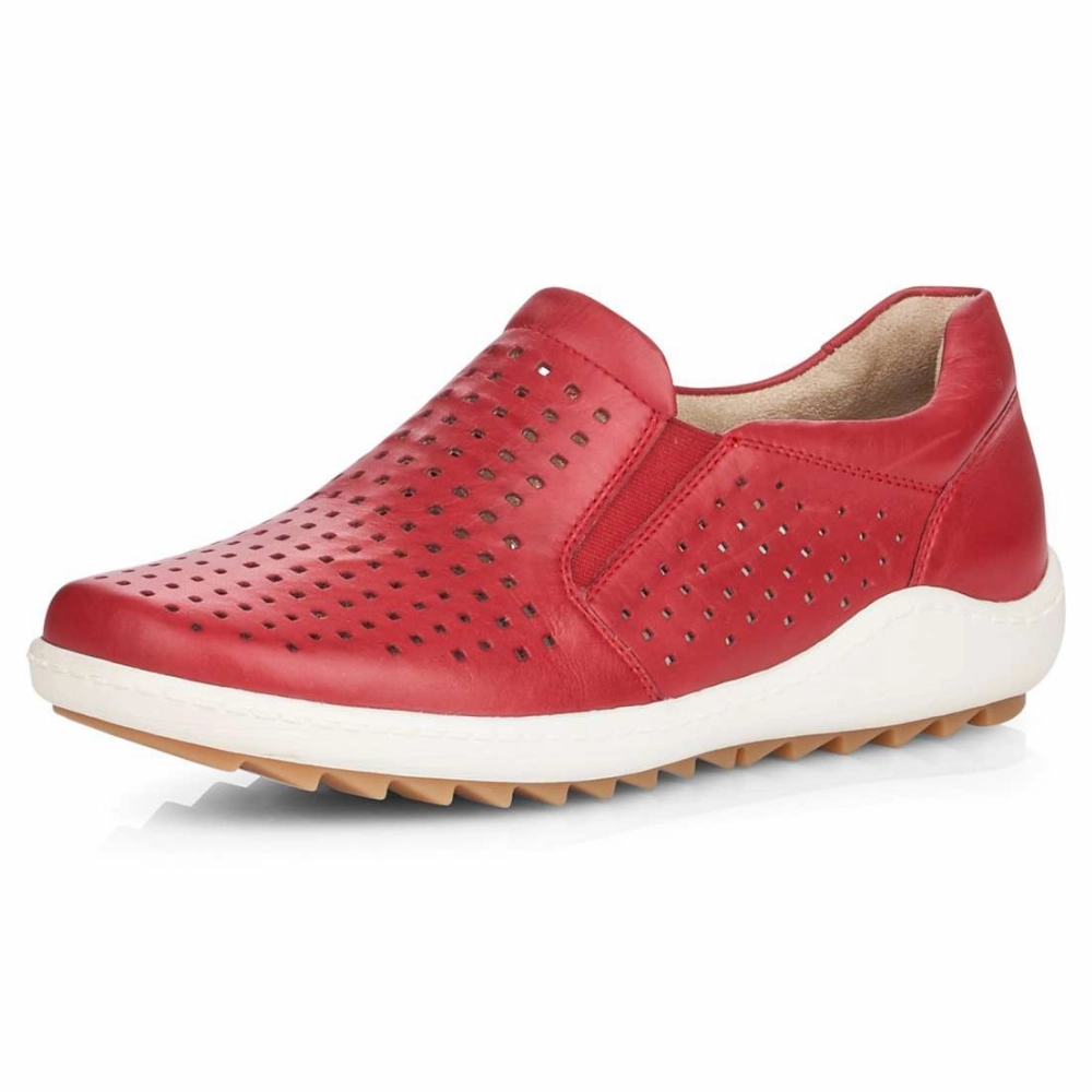 Trending Slip On Shoes Remonte Liv 21 Rosso Leather Shoe (Women's)