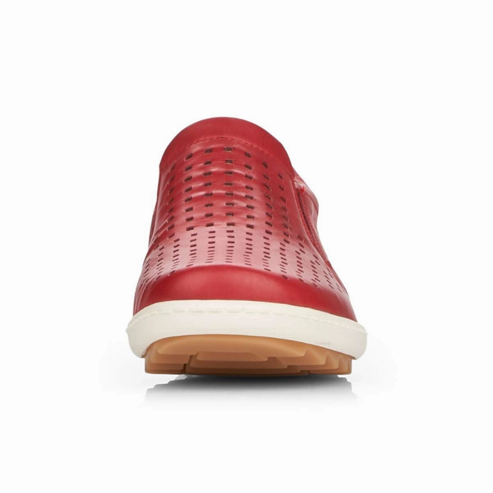 Remonte Liv 21 Rosso Leather Shoe (Women's) Stacked Slip-on