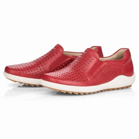 Remonte Liv 21 Rosso Leather Shoe (Women's) Best Slip Walking Shoes