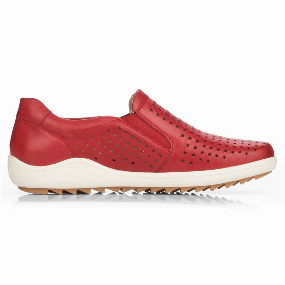 Slip On Casual Dress Shoes Remonte Liv 21 Rosso Leather Shoe (Women's)