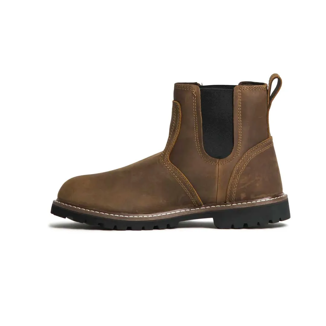 Burgundy Heel Boots Kodiak - Men's McKinney Chelsea Soft Toe Boots (KD0A4TESBRN)