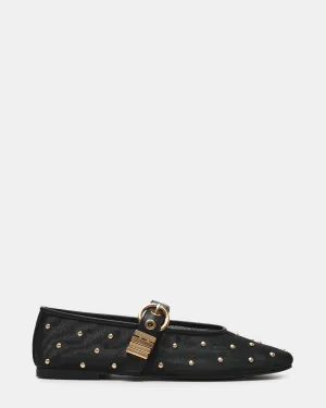 LUCIA STUD BLACK MULTI Simple Flats Shoes