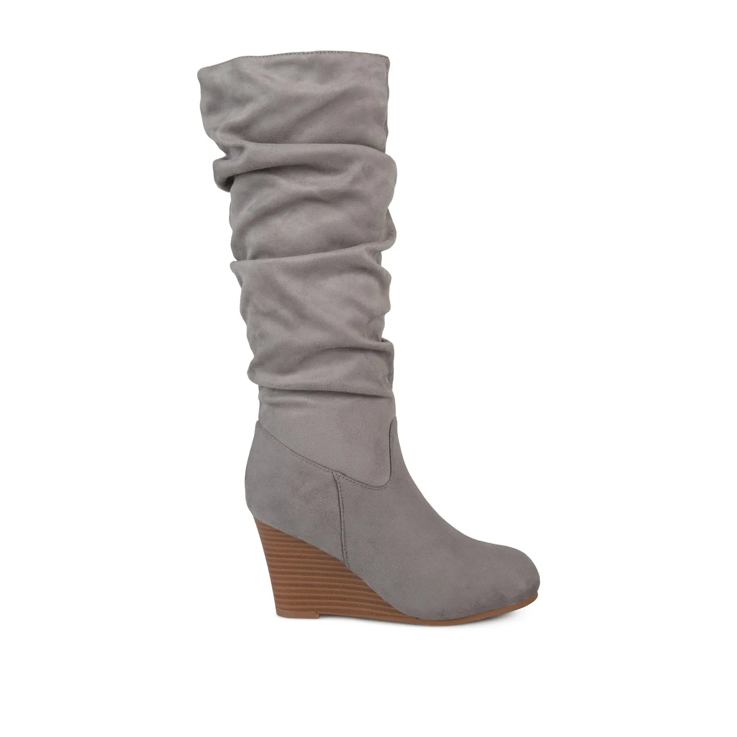 HAZE KNEE HIGH BOOTS IN WIDE Heeled Boots With Open Toe