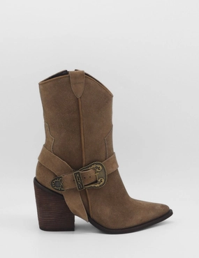 Georgia Safety Toe Boots Rodeo western boots in mocha suede womens shoes