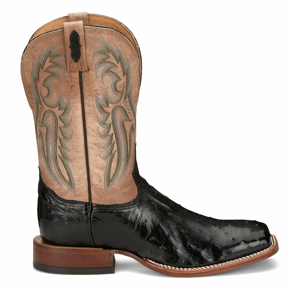 Castillo 11 Inch Full Quill Ostrich Square Toe Cowboy Boots Ferragamo Boots