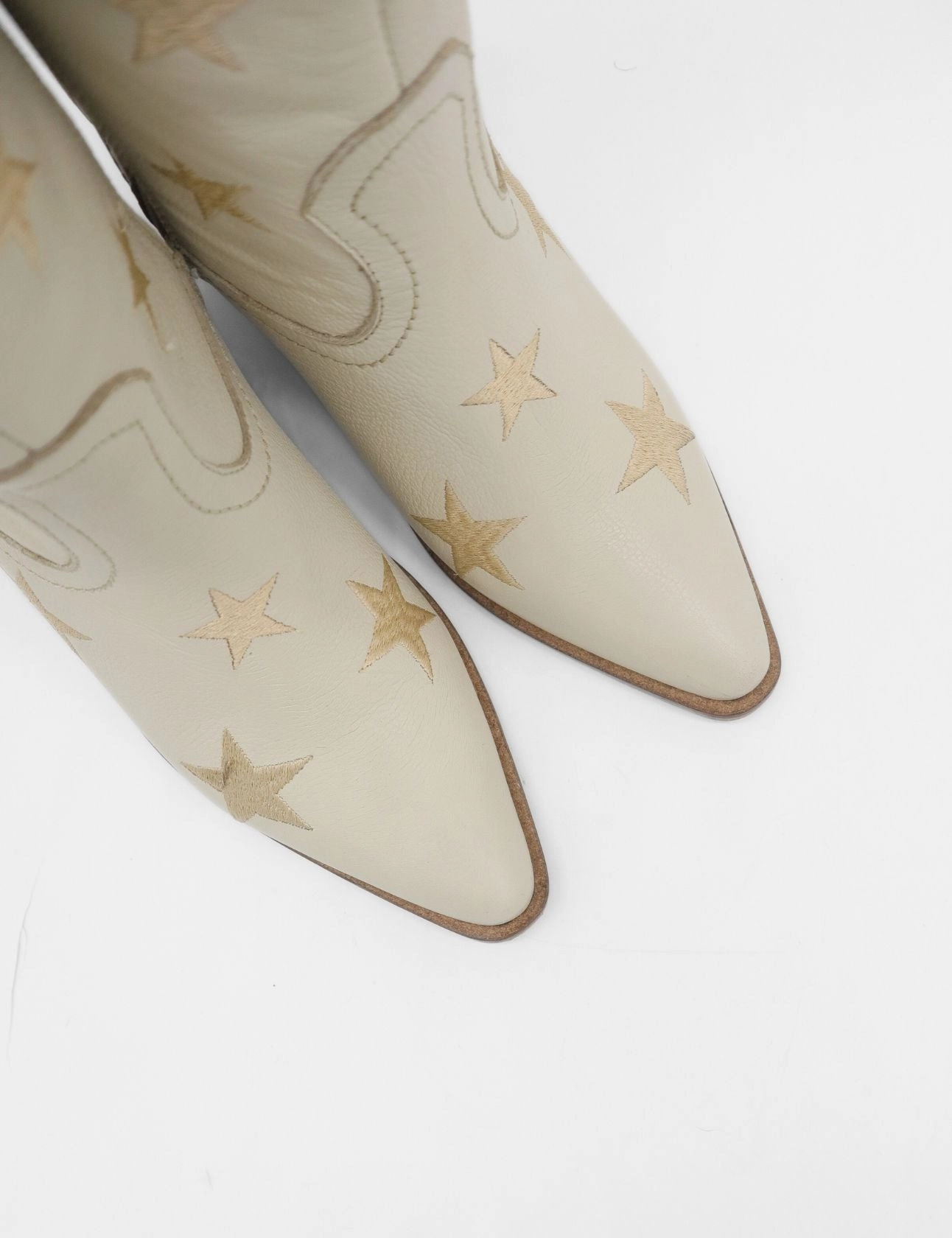 Low Heel Western Ankle Boots Moonlight western inspired cowboy boots in off white leather womens shoes