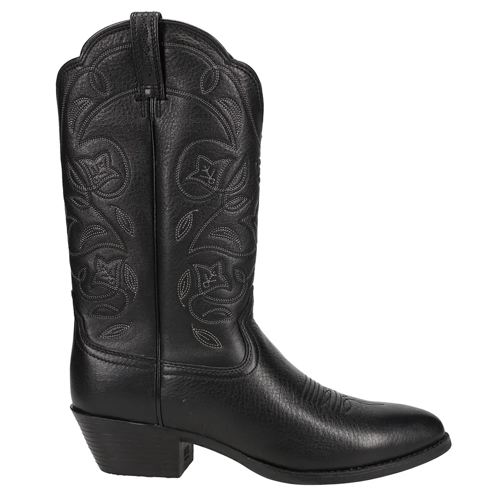 Heritage Embroidered Round Toe Cowboy Boots Winter Hiking Boots
