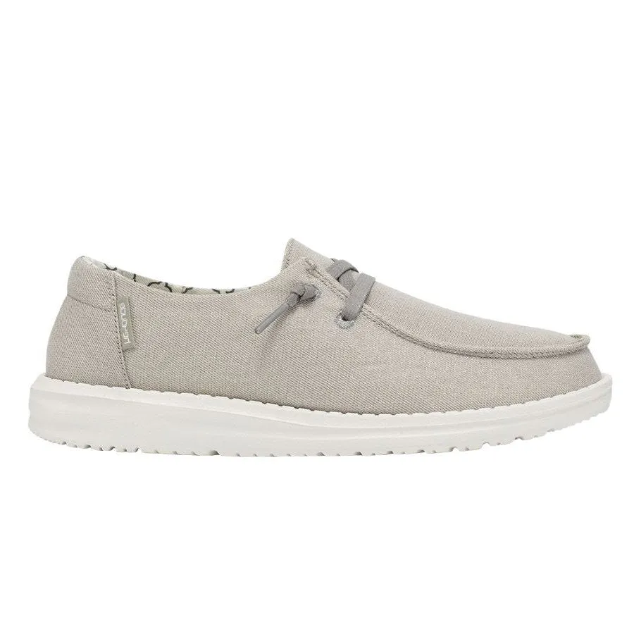 Hey Dude Ladies Wendy Canvas Sparkling Pearl Grey Shoes 121413312 Giuseppe Zanotti Tennis Shoes
