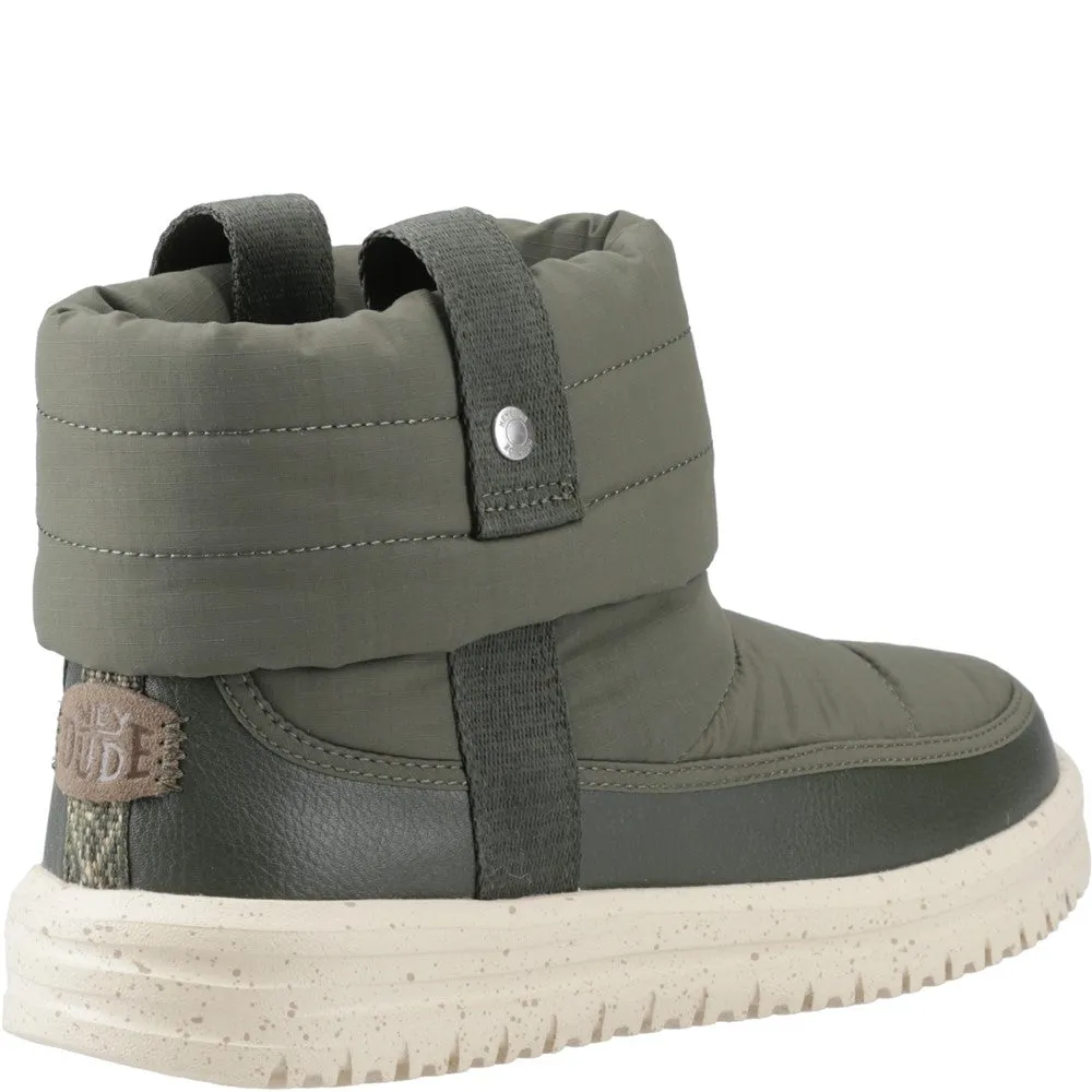 HEYDUDE Camden Cuff Nylon Quilt Boot Most Comfortable Hiking Boots